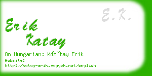 erik katay business card